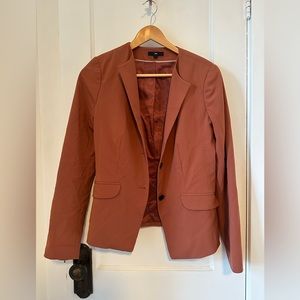 Collarless GAP blazer, salmon/terra cotta, Size 2